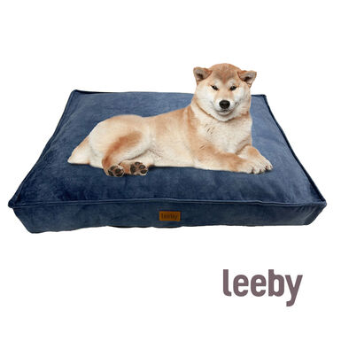 Leeby Colchoneta Impermeable y Desenfundable Azul Marino para perros
